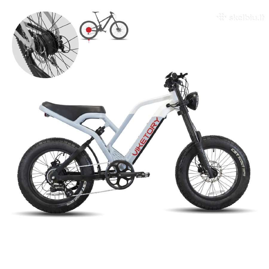 Navy ebike Fatbike Navy elektrinis dviratis - nuotraukos Nr. 4