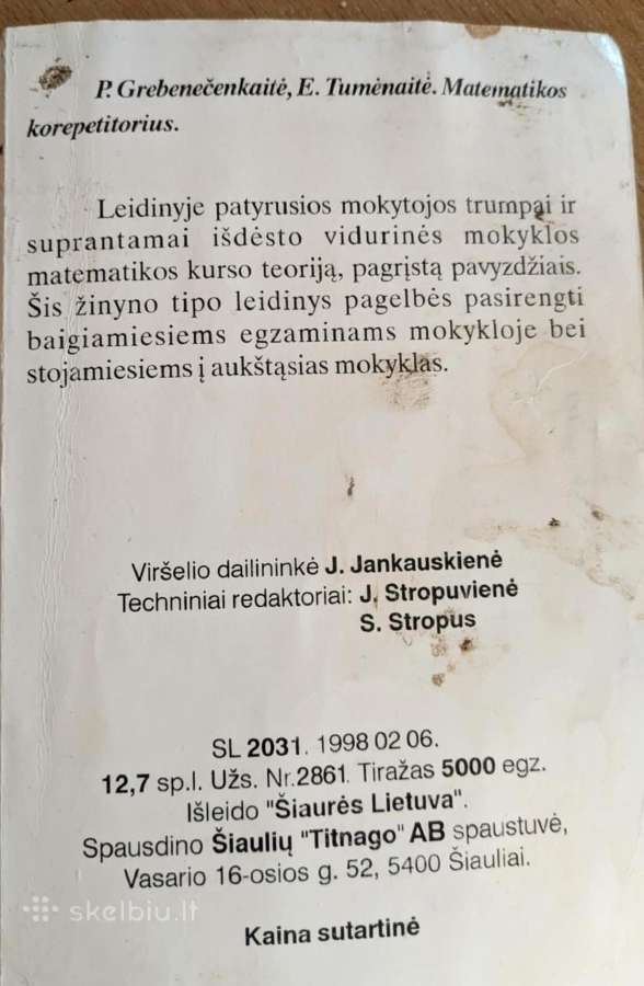 "Matematikos korepetitorius" P. Grebemečenkaitė, E - nuotraukos Nr. 2