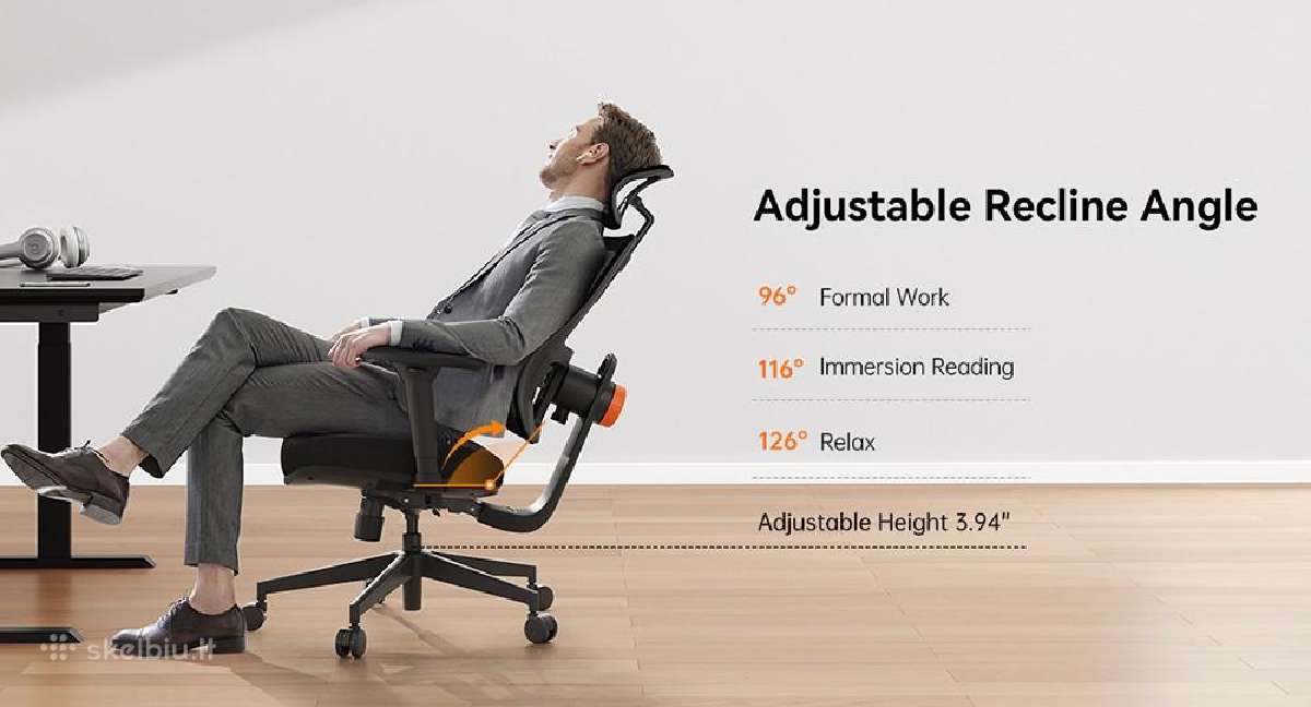 „Newtral Magic H003“ ergonomiška biuro kėdė . - nuotraukos Nr. 9