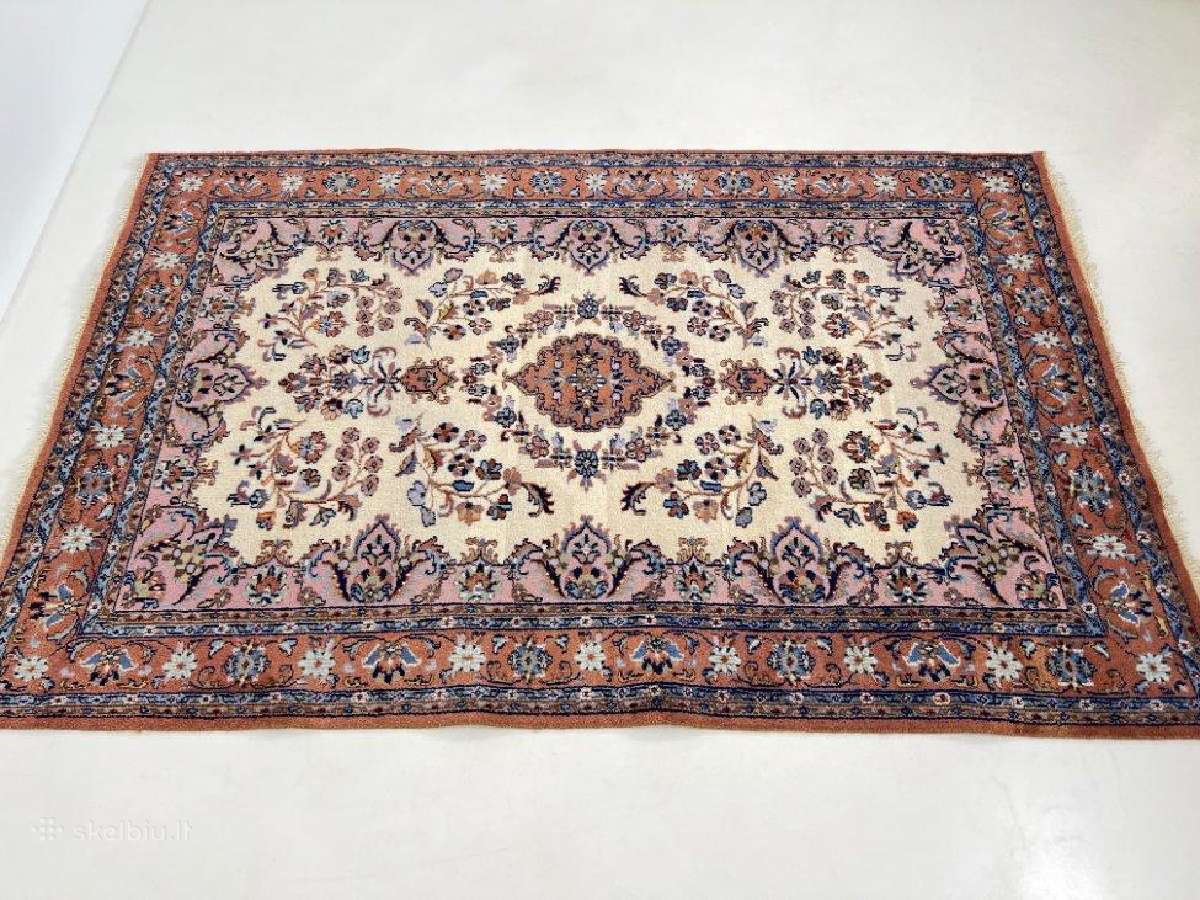Rankų darbo vilnonis kilimas "Tabriz" 317x200x1,3 - nuotraukos Nr. 4