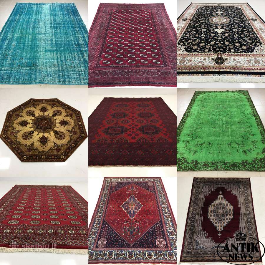 Rankų darbo vilnonis kilimas "Tabriz" 317x200x1,3 - nuotraukos Nr. 14