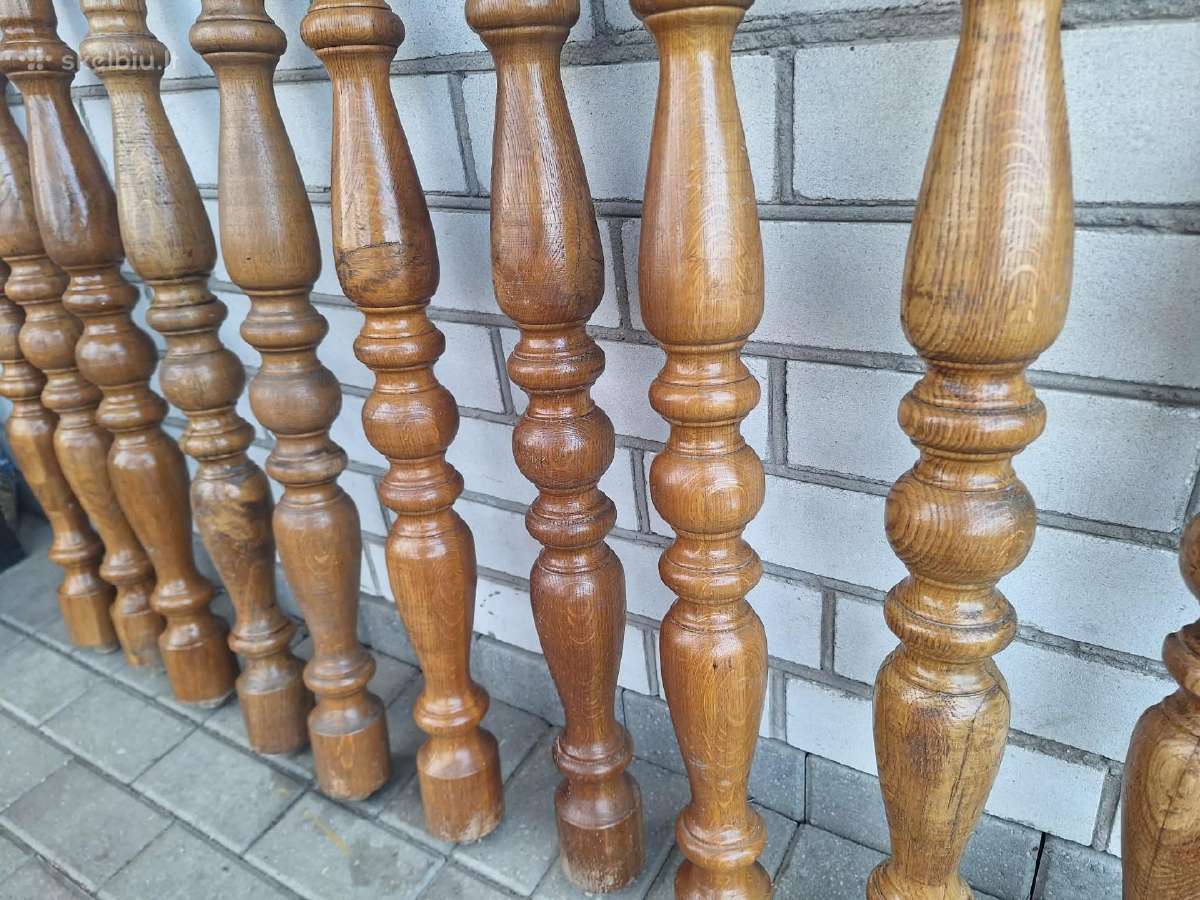 Mediniai laiptų statramsčiai - nuotraukos Nr. 2