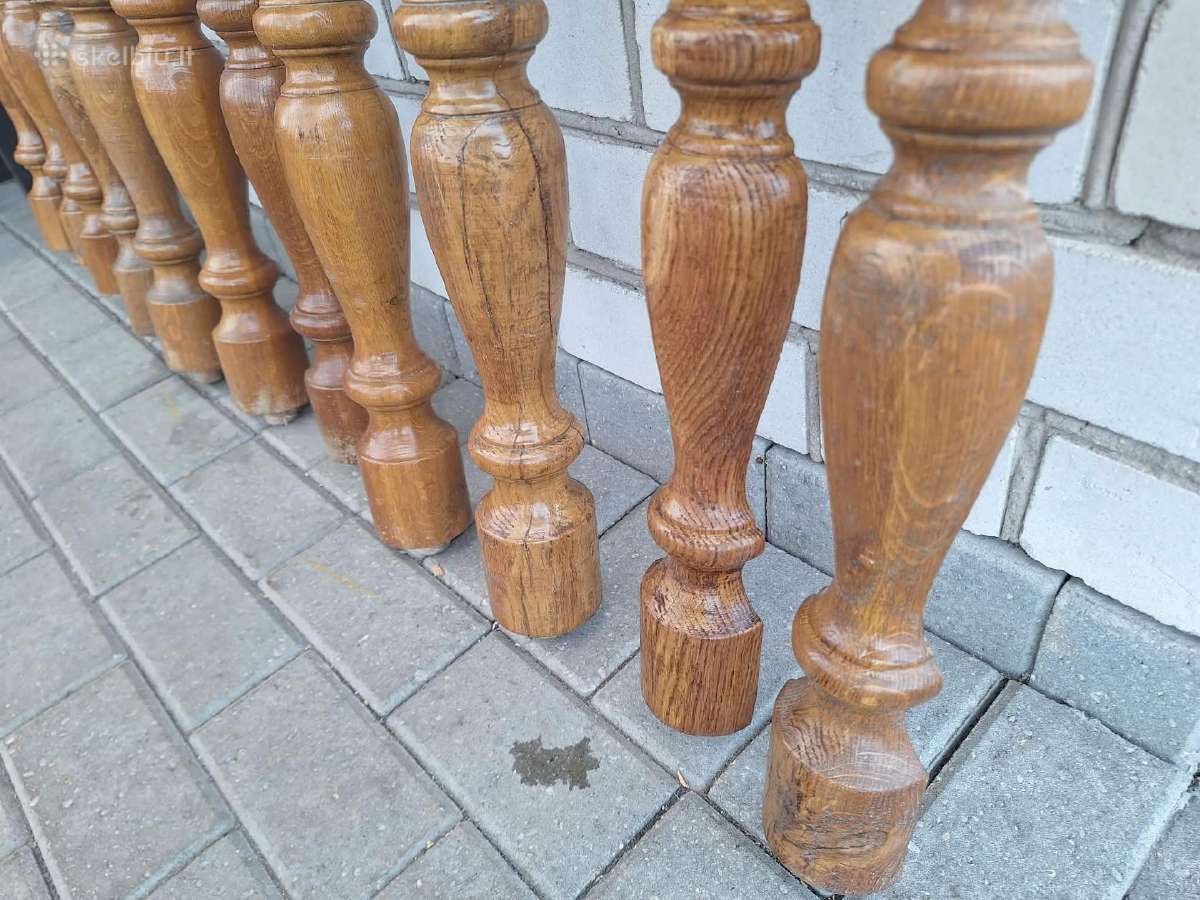 Mediniai laiptų statramsčiai - nuotraukos Nr. 3