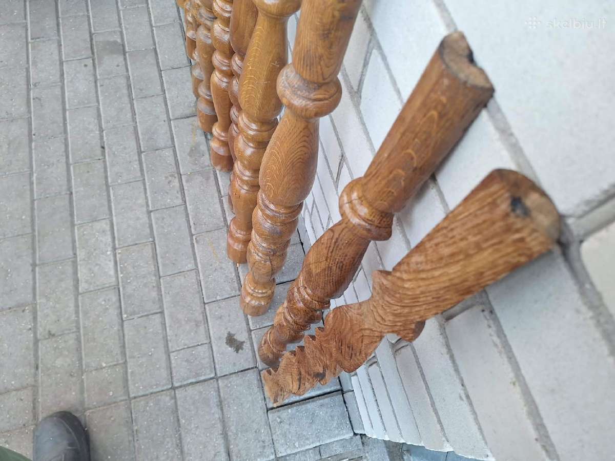 Mediniai laiptų statramsčiai - nuotraukos Nr. 4