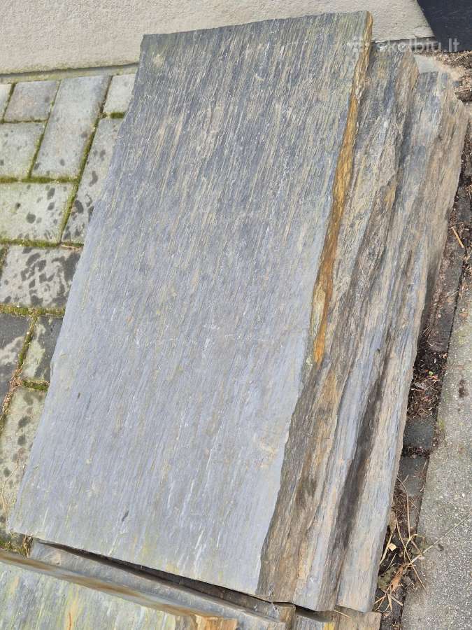 Grublėtos skalūno plokštės plytelės takams