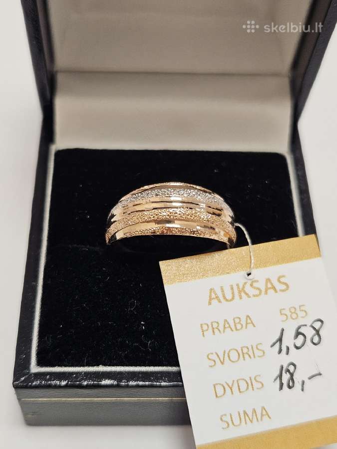 Auksinis žiedas - 155 Eur.