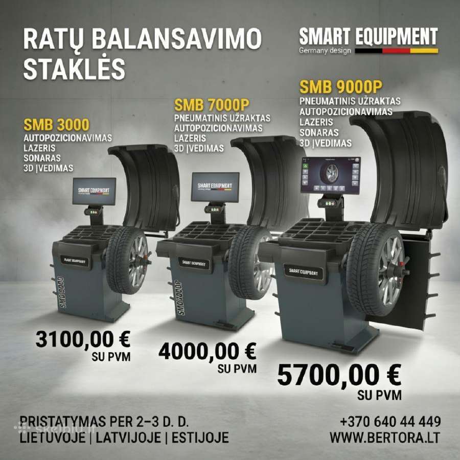 Profesionalios ratų balansavimo staklės