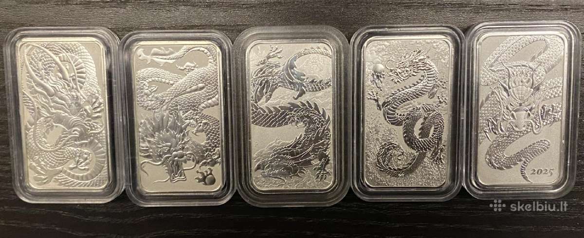 Sidabriniai drakonai 1oz 9999