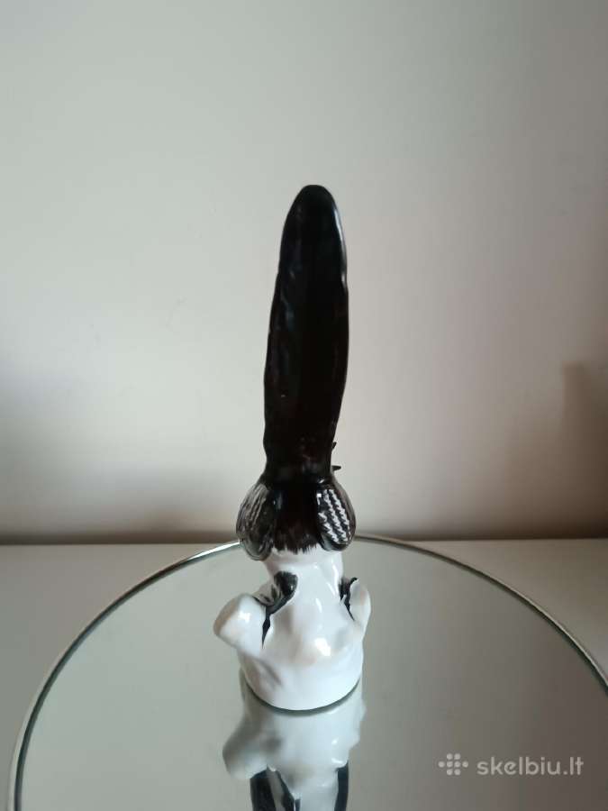 Vintažinė porcelianinė šarkos statulėlė Lfz - nuotraukos Nr. 4