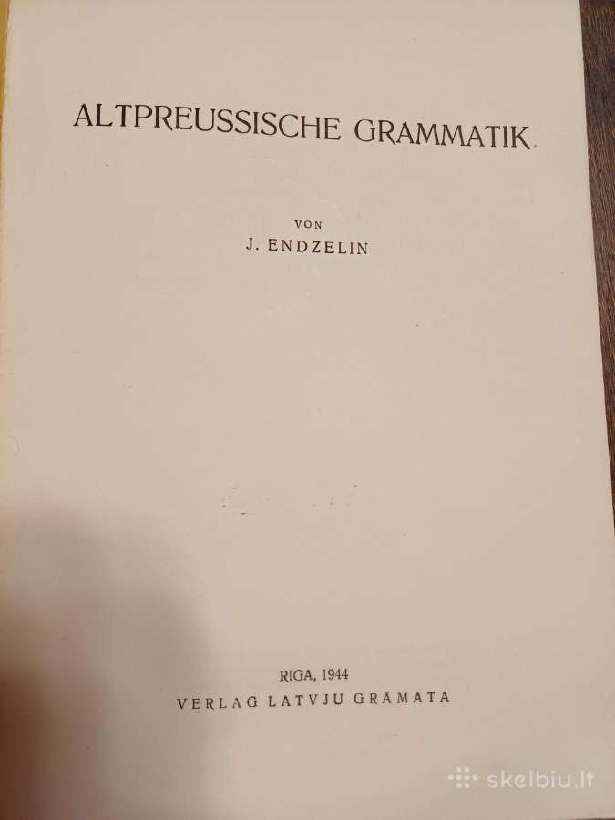 Parduodu knyga,senovės prūsų gramatika,1944m - nuotraukos Nr. 2