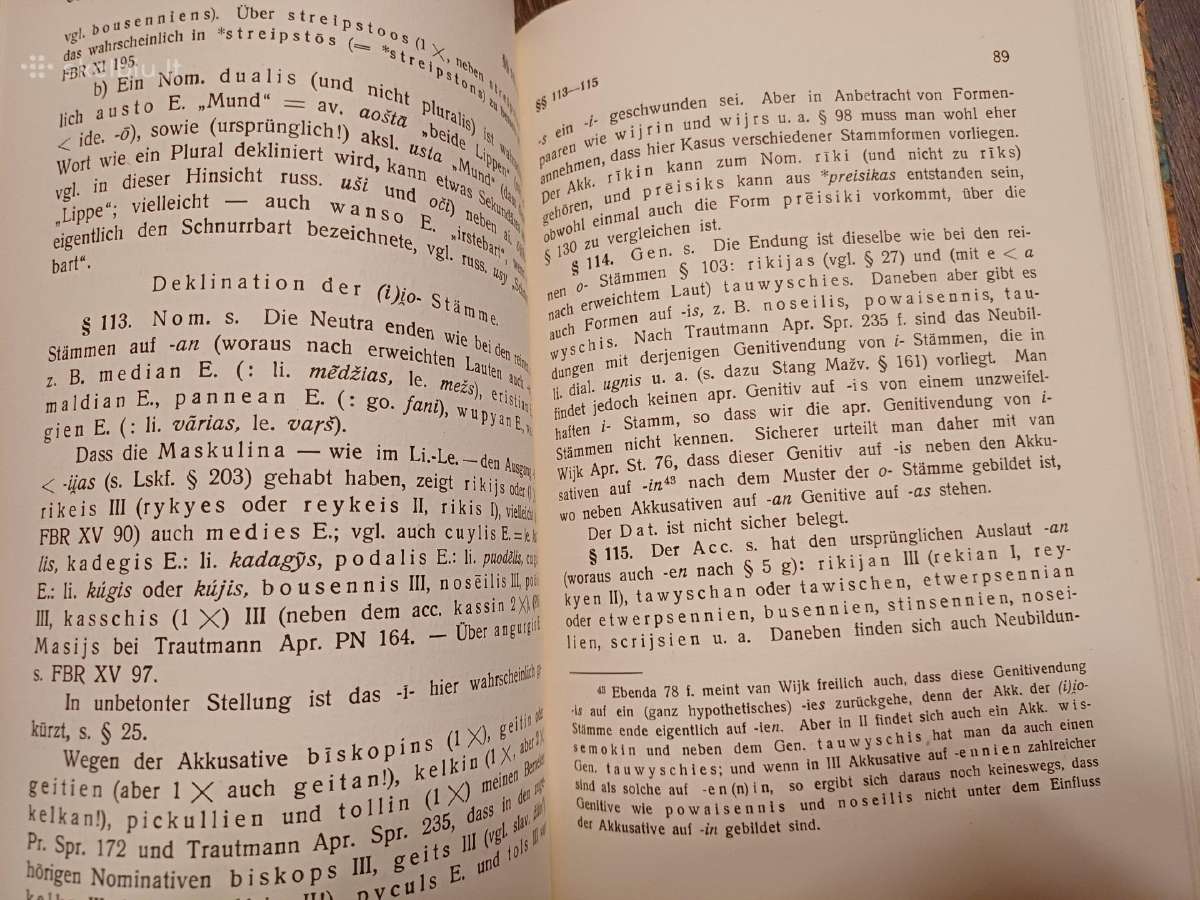 Parduodu knyga,senovės prūsų gramatika,1944m - nuotraukos Nr. 3