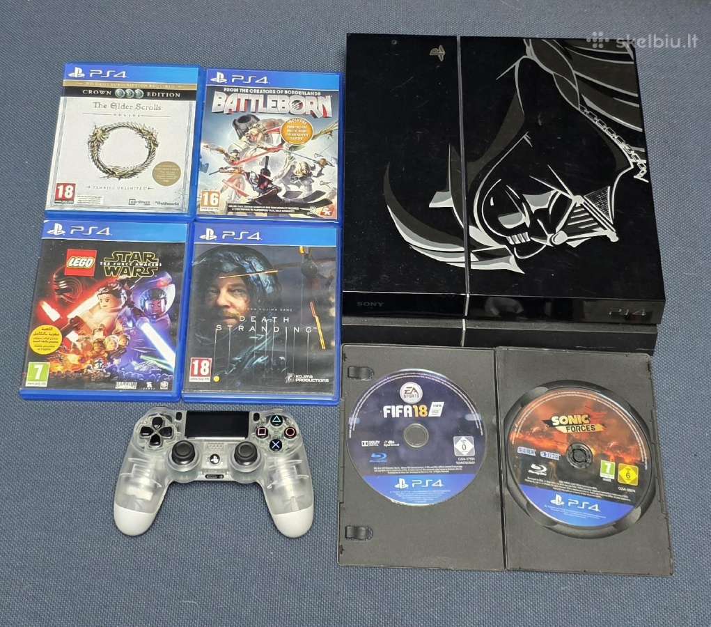 Playstation 4 1tb su daug žaidimų