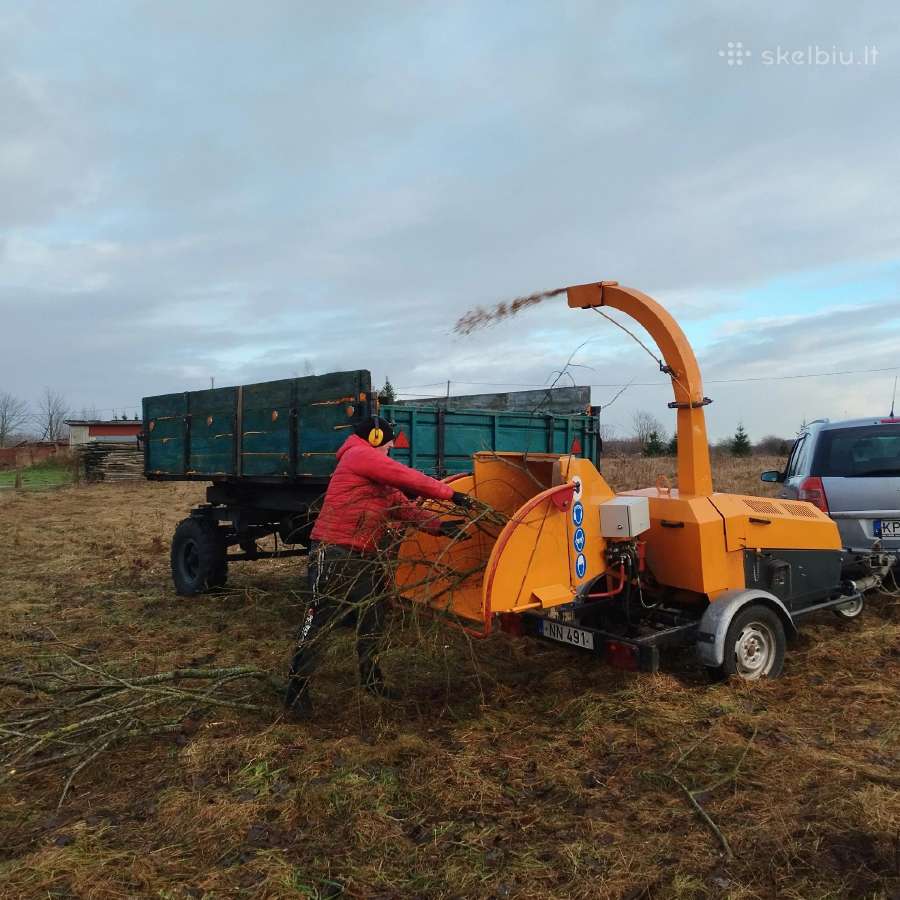 Kelmų frezavimas Šakų smulkintuvo nuoma - nuotraukos Nr. 13