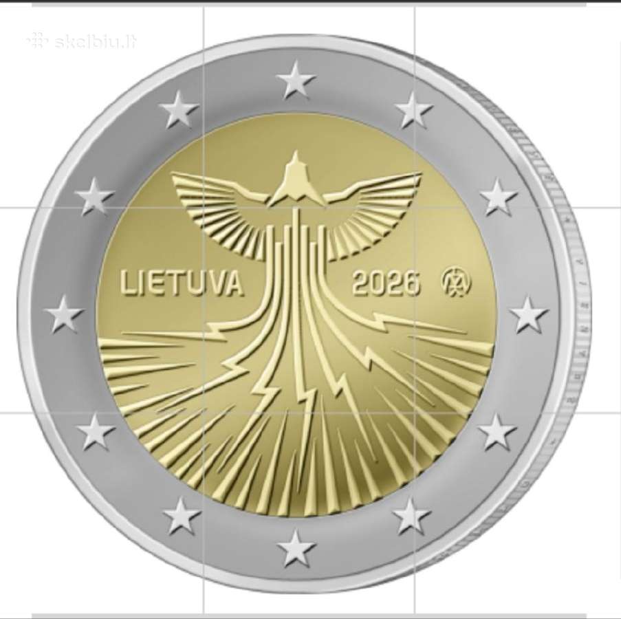 Lietuvos proginės 2 eurų monetos. Unc - nuotraukos Nr. 3