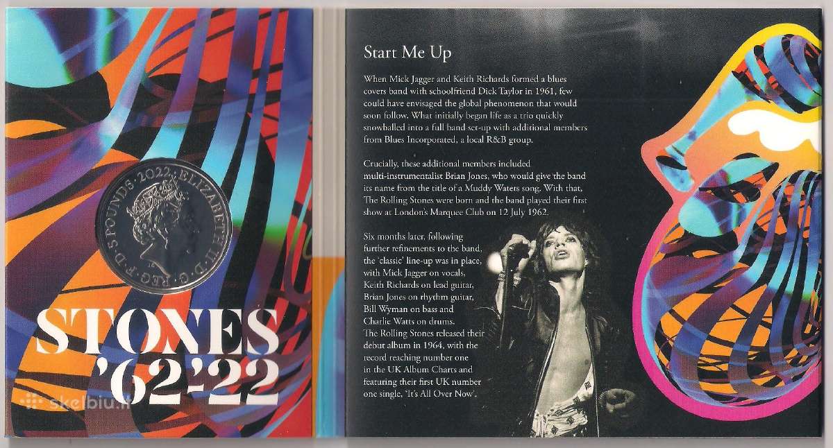 Muzikos legendos - Rolling Stones 2022 Jk 5£ Bu - nuotraukos Nr. 3