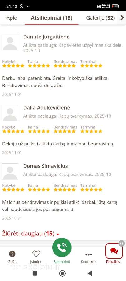 Kapų tvarkymas ir priežiūra - nuotraukos Nr. 31