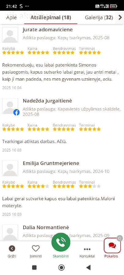 Kapų tvarkymas ir priežiūra - nuotraukos Nr. 33