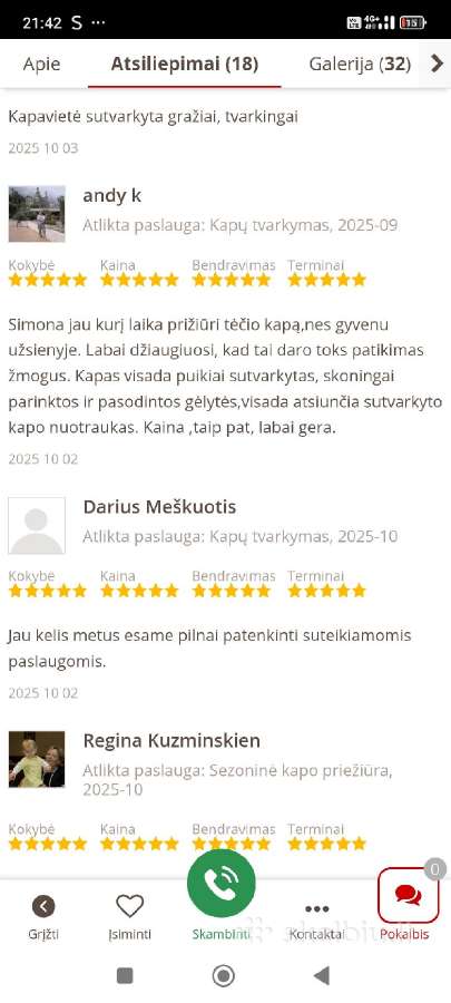 Kapų tvarkymas ir priežiūra - nuotraukos Nr. 34