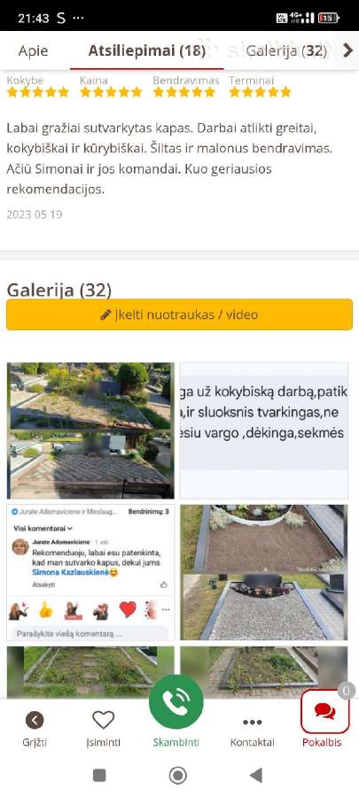 Kapų tvarkymas ir priežiūra - nuotraukos Nr. 36