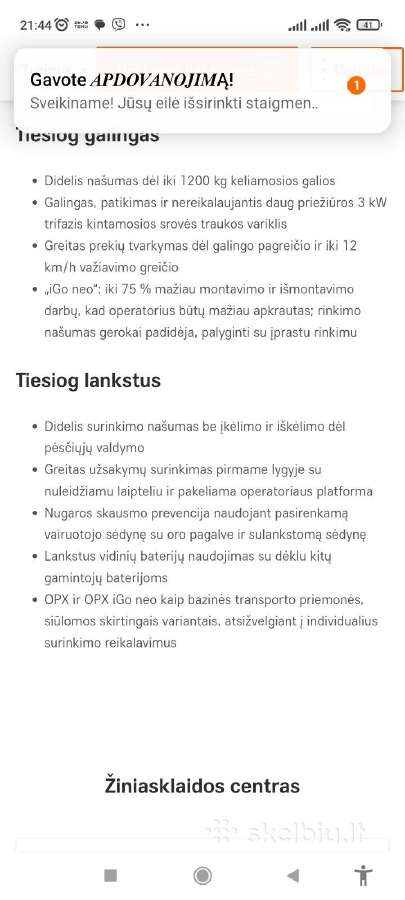 Still Opx- L 12 akum. palečių vežimėlis,krautuvas - nuotraukos Nr. 17