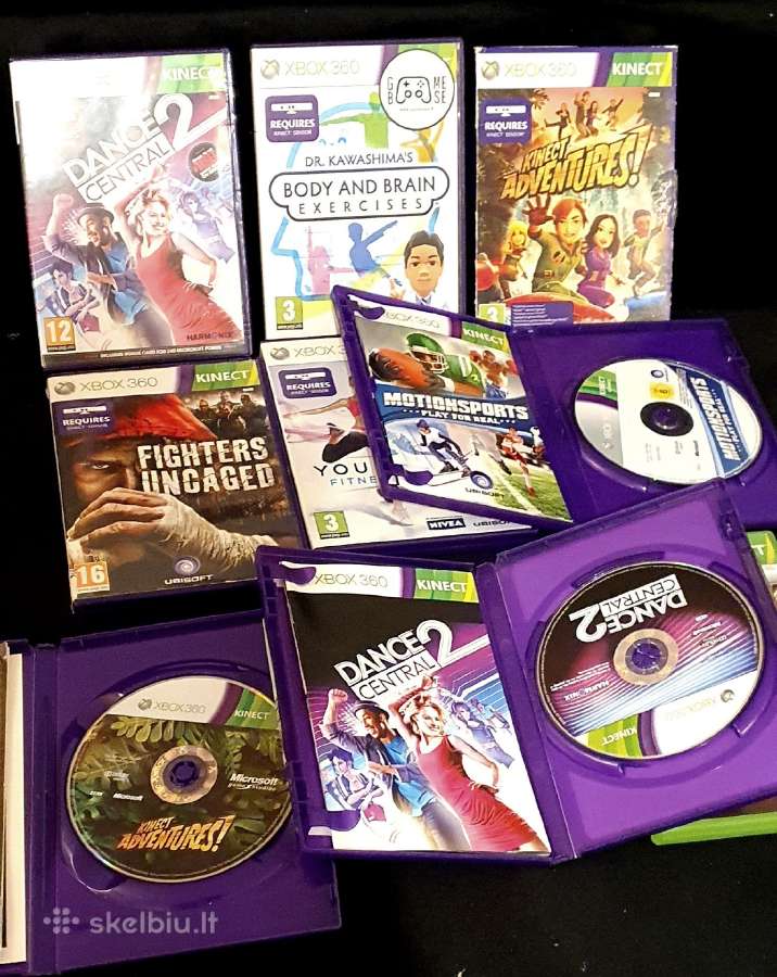 9 vnt. Xbox 360 Kinect žaidimų rinkinys - nuotraukos Nr. 2