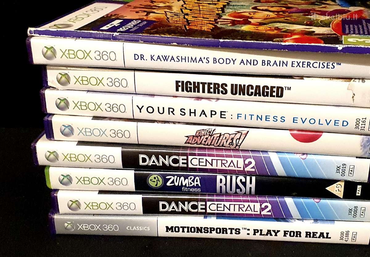 9 vnt. Xbox 360 Kinect žaidimų rinkinys - nuotraukos Nr. 4