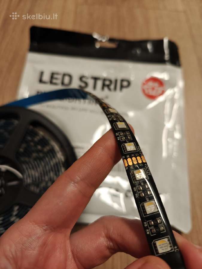 LED juost Rgbw 5050 5m 12v juoda Pcb ip65 - nuotraukos Nr. 3