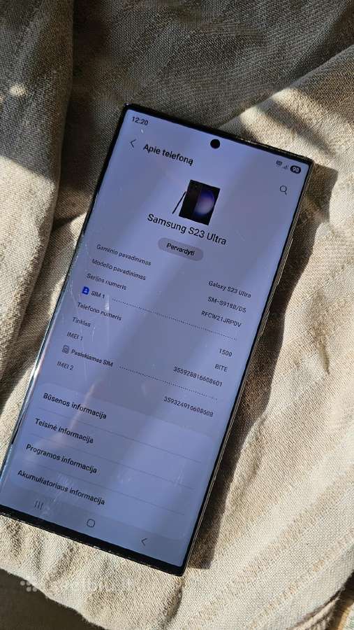 Samsung S23 Ultra 256gb - nuotraukos Nr. 3