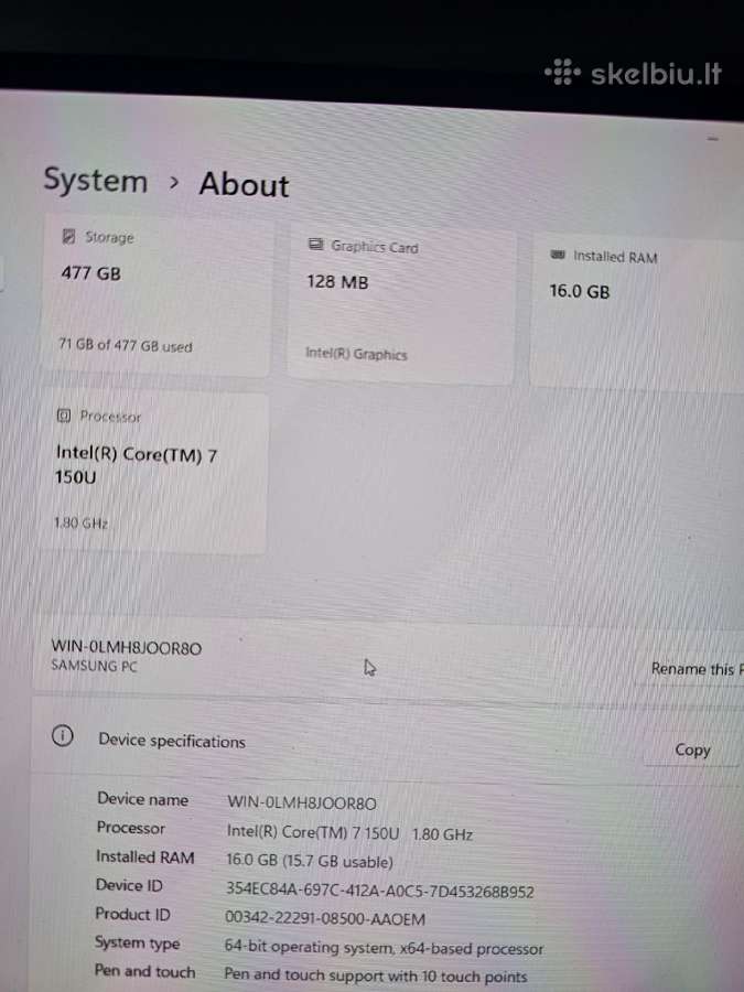 Samsung Book 4 360 Np750qgk - nuotraukos Nr. 2