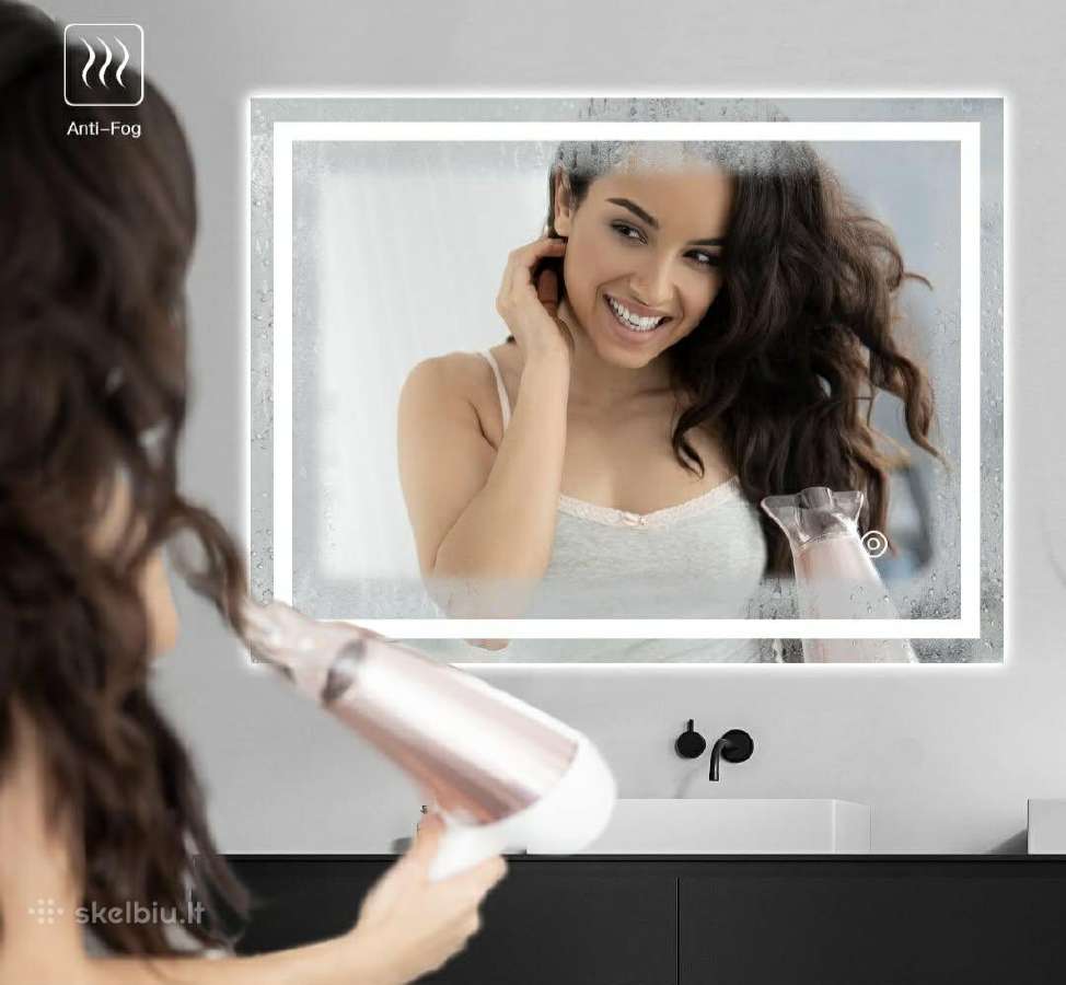 LED touch veidrodis 70x50 cm Šildomas - nuotraukos Nr. 2