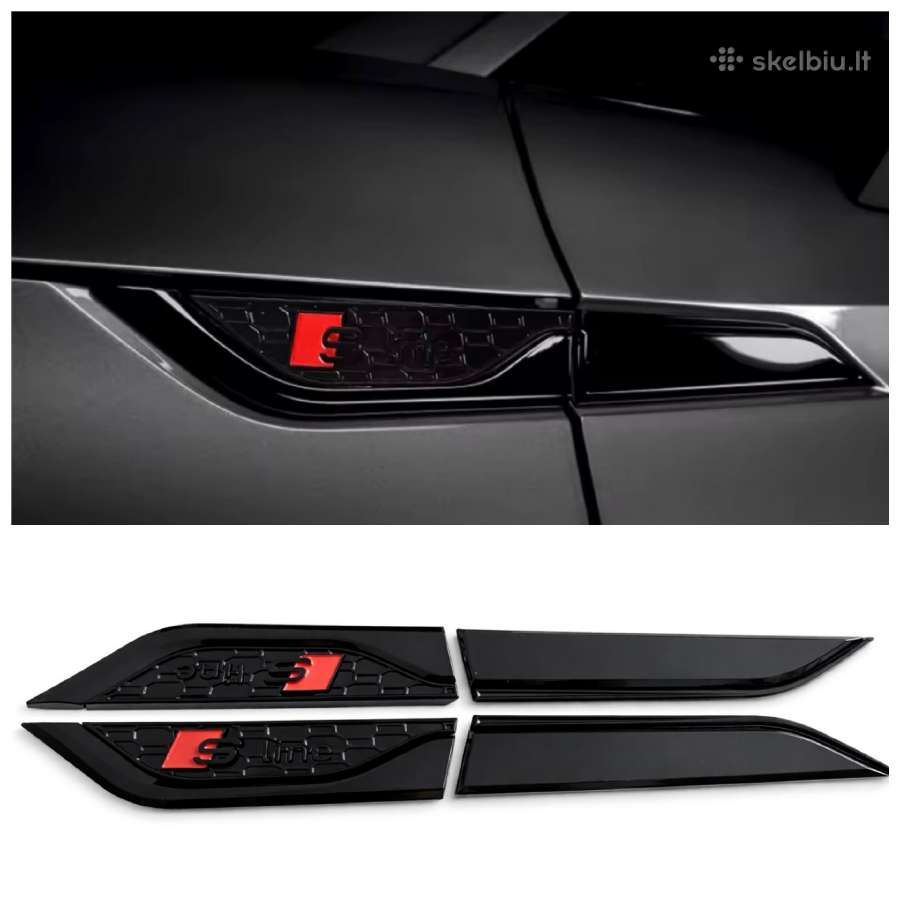 Audi juodi blizgus ziedai , emblemos , S-line. - nuotraukos Nr. 20