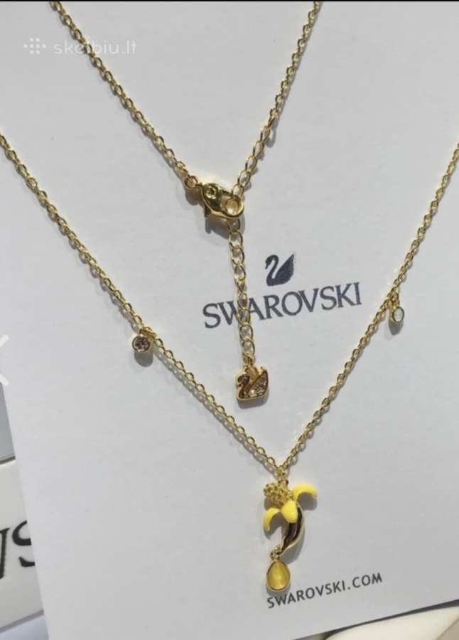 Swarovski banana necklace + one earring