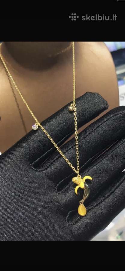 Swarovski banana necklace - nuotraukos Nr. 3