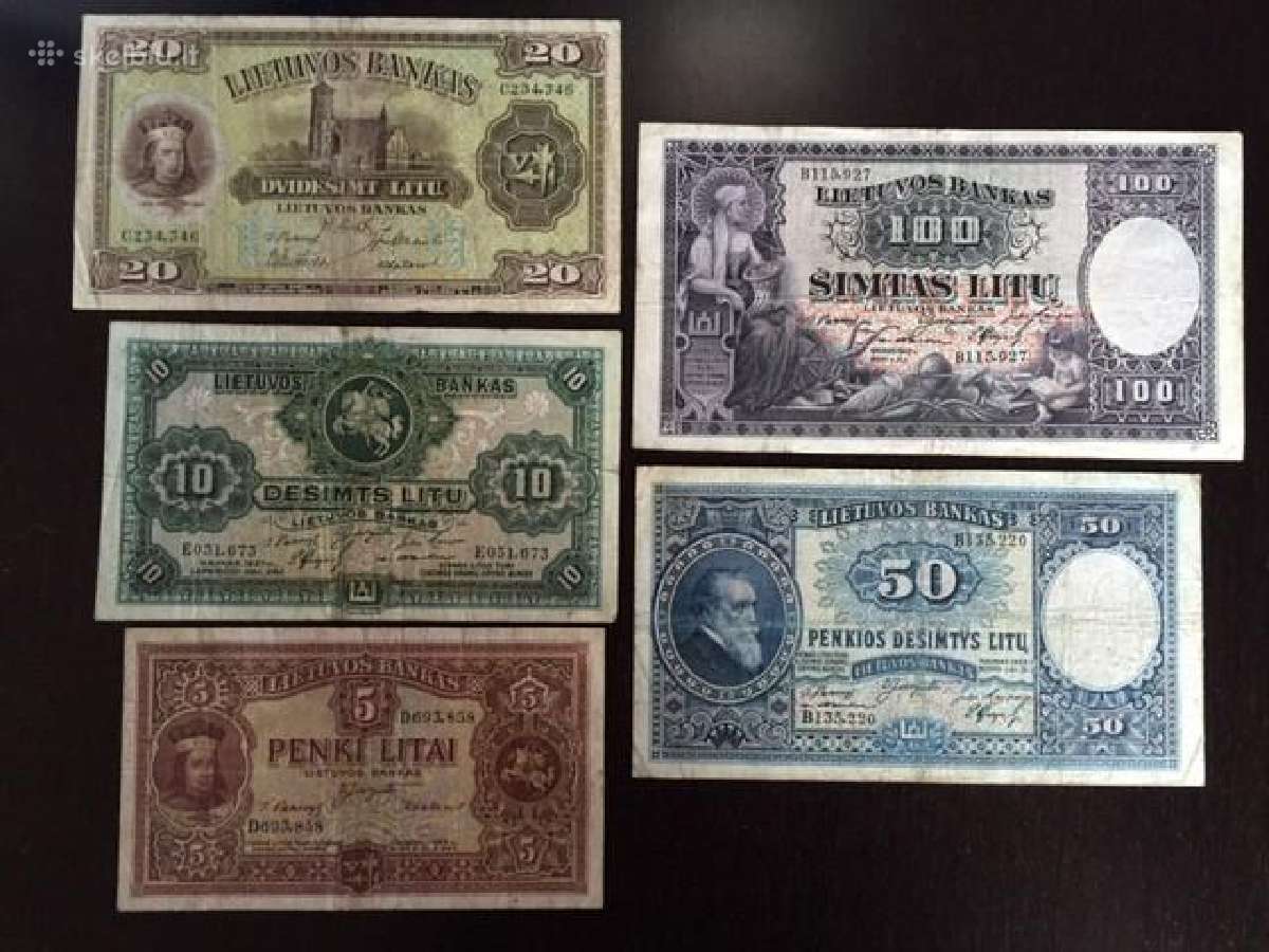 Brangiai perku Lietuvos banknotus Litus