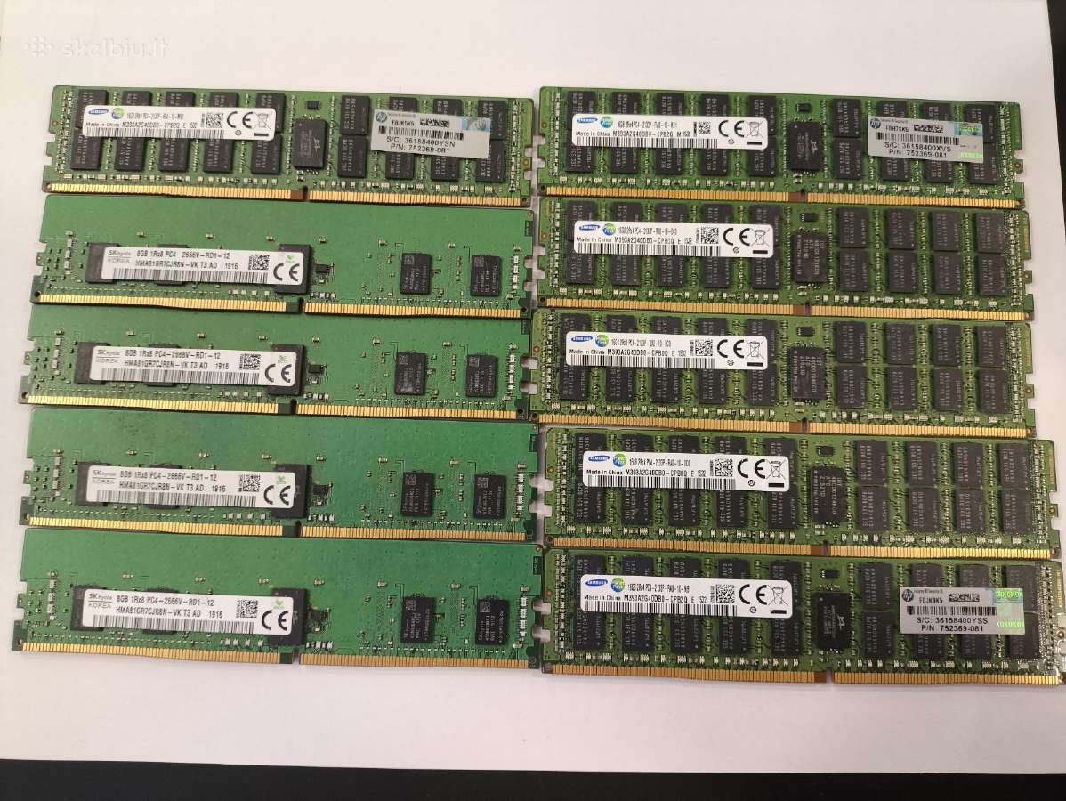 Ddr4 Server RAM 8/16gb , su modeliais ir kiekiais - nuotraukos Nr. 3