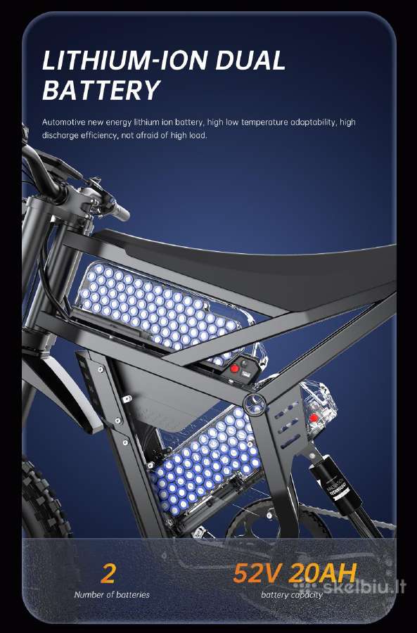Ekxbike E6 3000w 52v 40ah (Turime vietoje) - nuotraukos Nr. 17