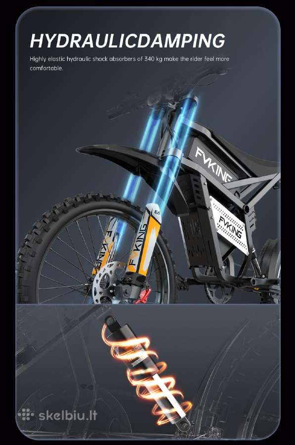 Ekxbike E6 3000w 52v 40ah (Turime vietoje) - nuotraukos Nr. 21