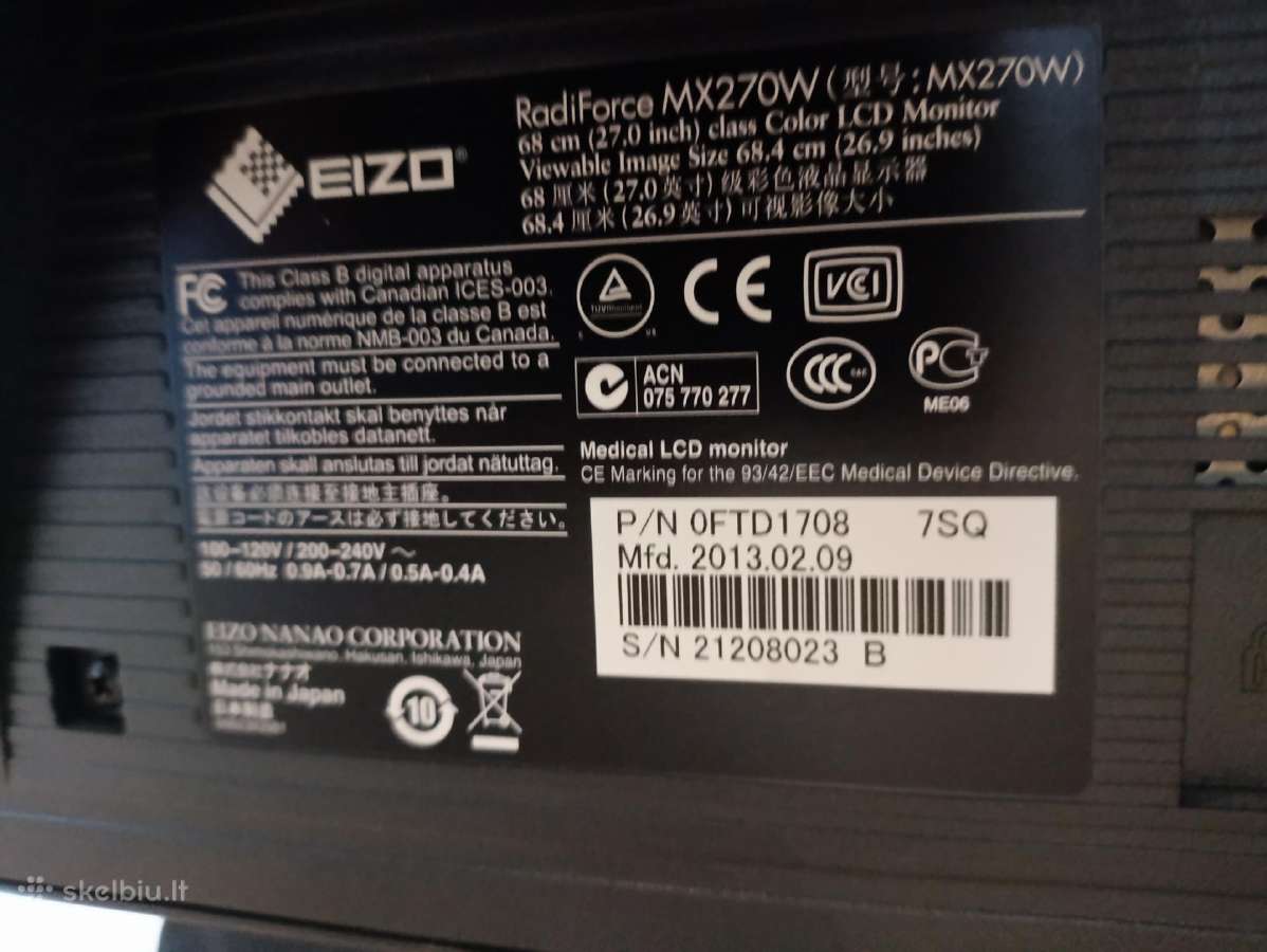 Eizo monitorius 27 įstrižainė
