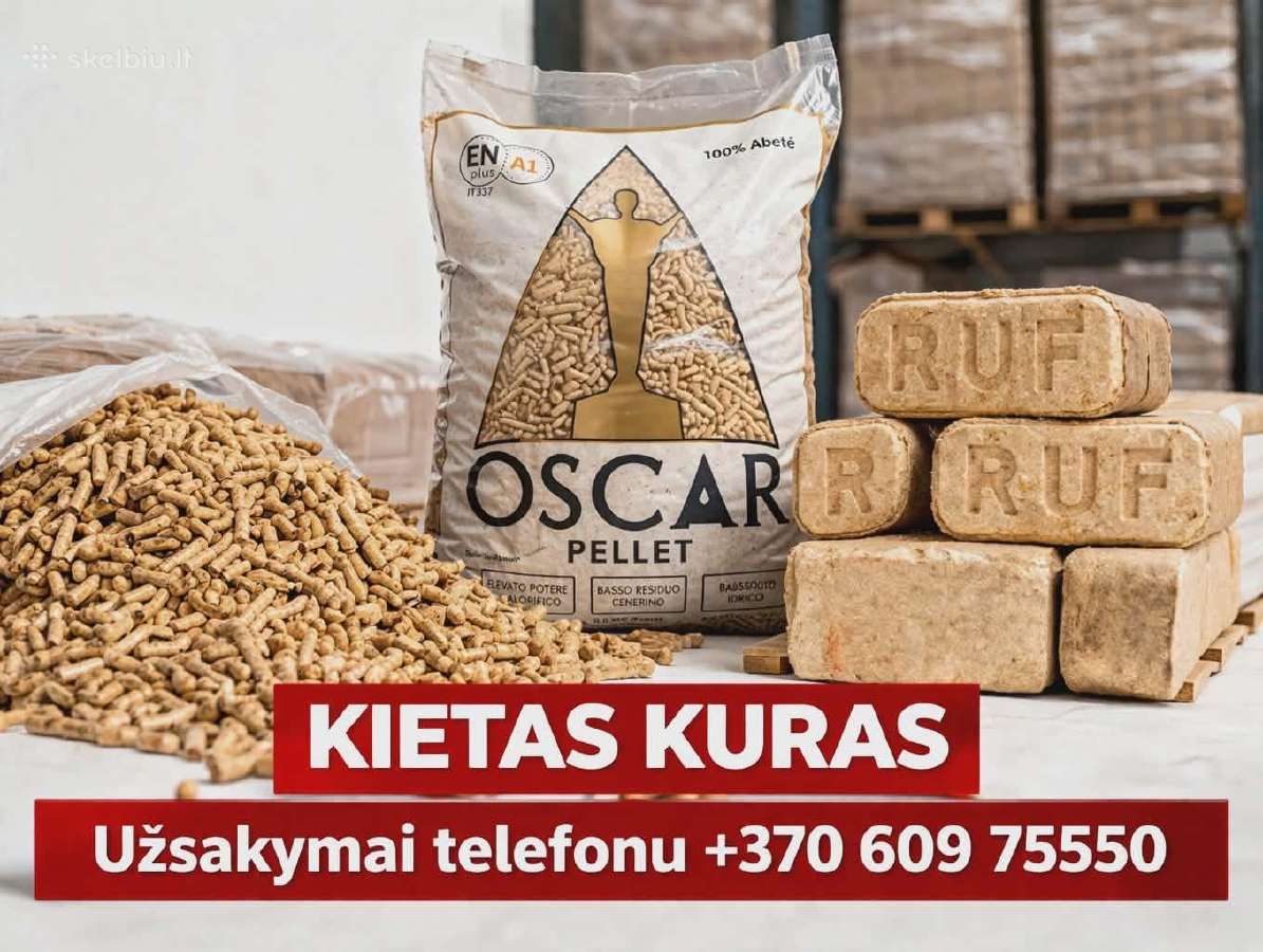 Aukščiausia kokybė kietas kuras nuo 290€