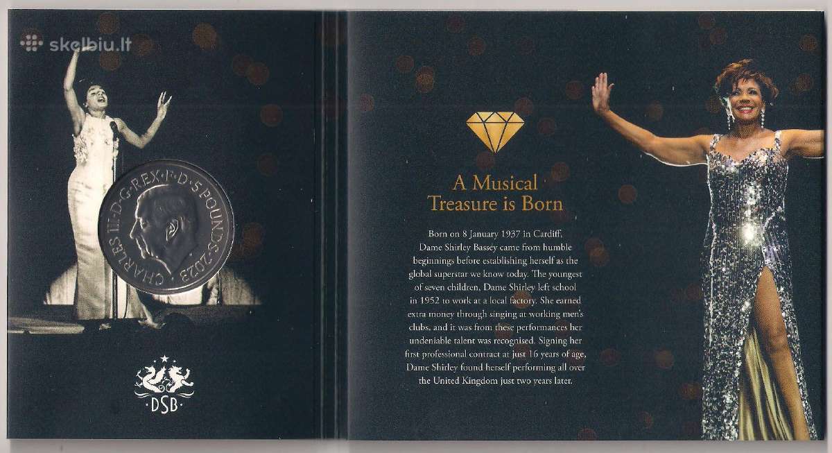 Muzikos legendos - Shirley Bassey 2023 5£ Nuolaida - nuotraukos Nr. 3