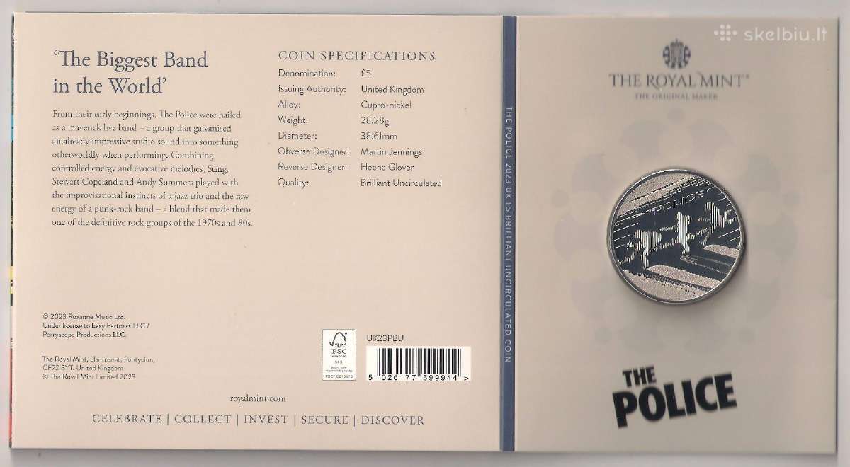 Muzikos legendos - The Police 2023 5£ Bu Nuolaida - nuotraukos Nr. 2