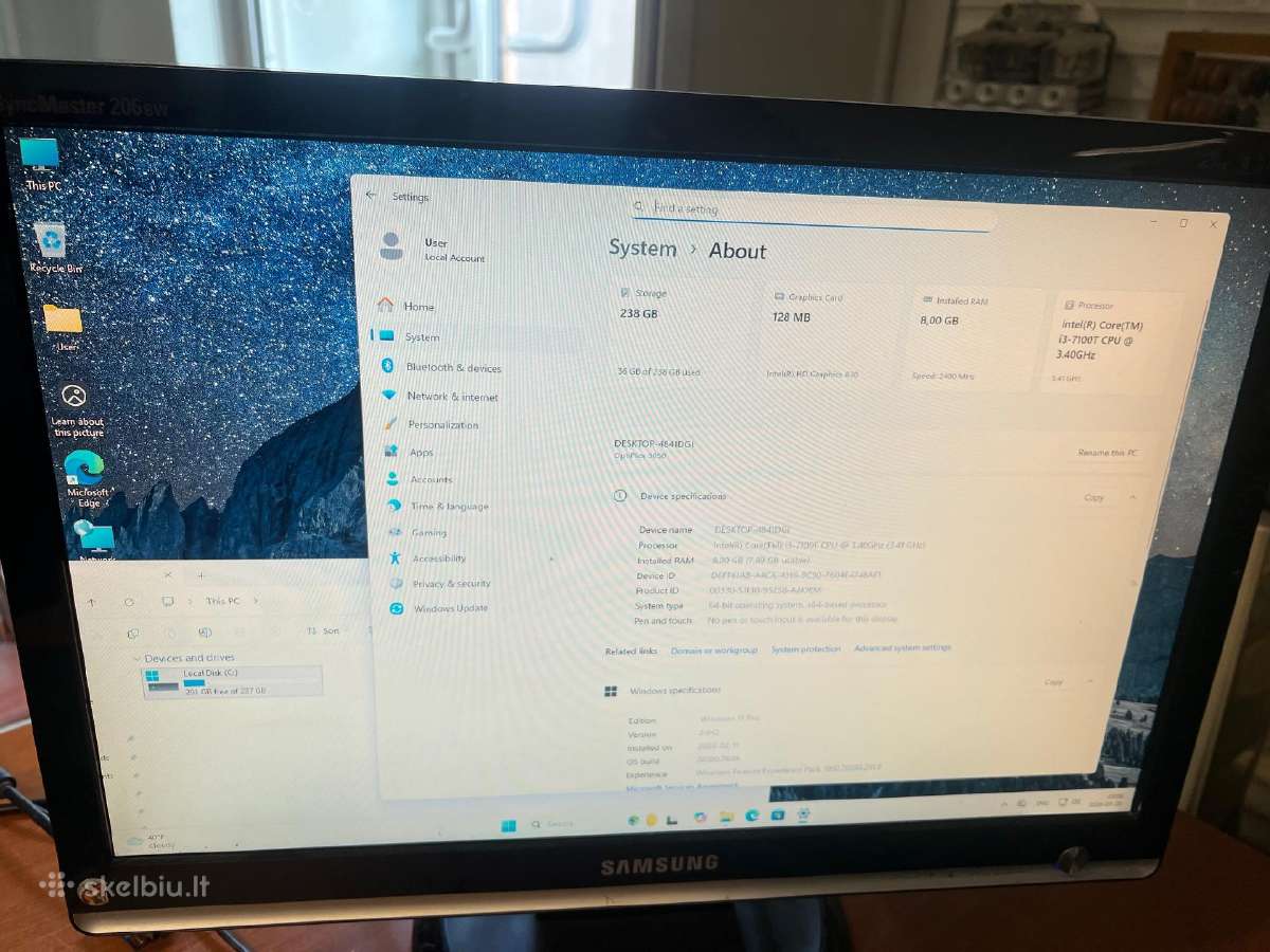 Dell Optiplex 3050 su WiFi 90e - nuotraukos Nr. 4