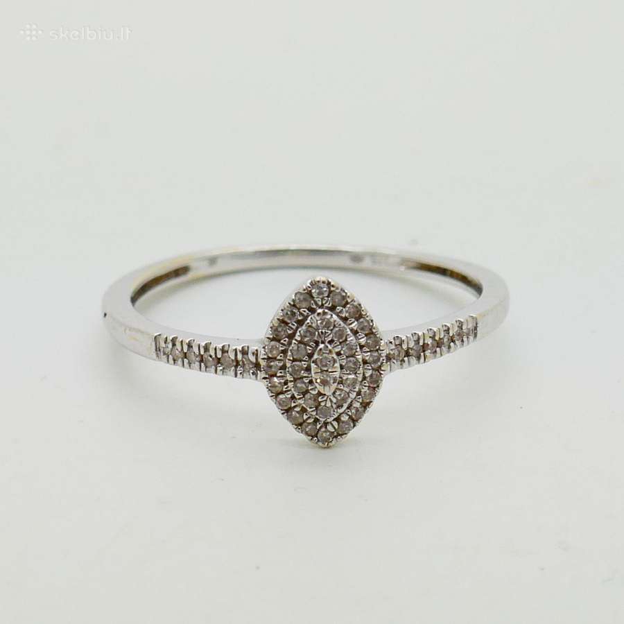 Aukso žiedas su deimantais (0,36ct) - nuotraukos Nr. 6