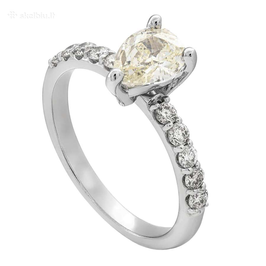 Aukso žiedas su deimantais (1,15ct) - nuotraukos Nr. 3