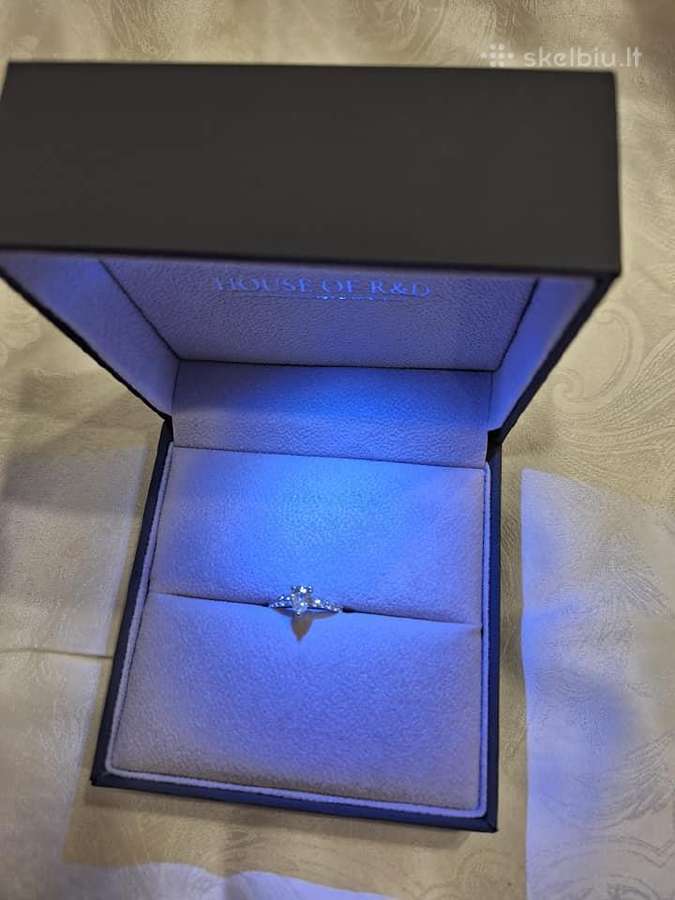 Aukso žiedas su deimantais (1,15ct) - nuotraukos Nr. 6