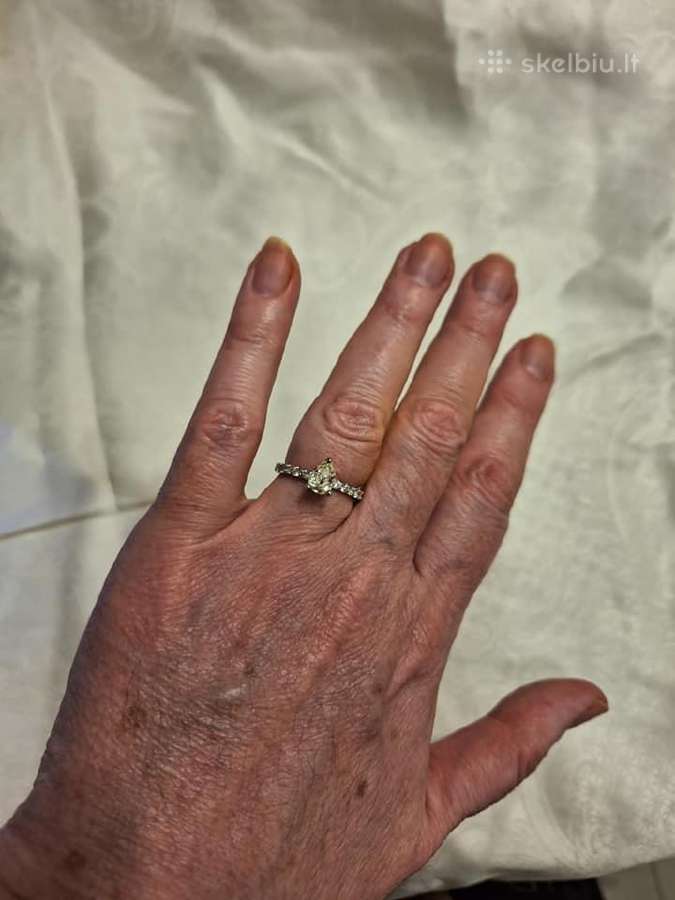 Aukso žiedas su deimantais (1,15ct) - nuotraukos Nr. 7