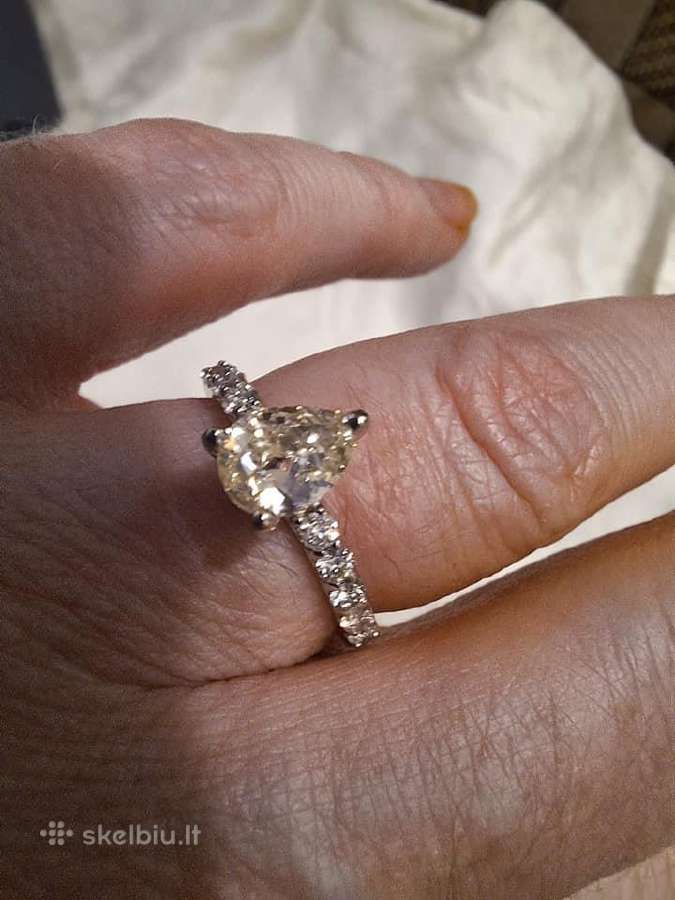 Aukso žiedas su deimantais (1,15ct) - nuotraukos Nr. 9