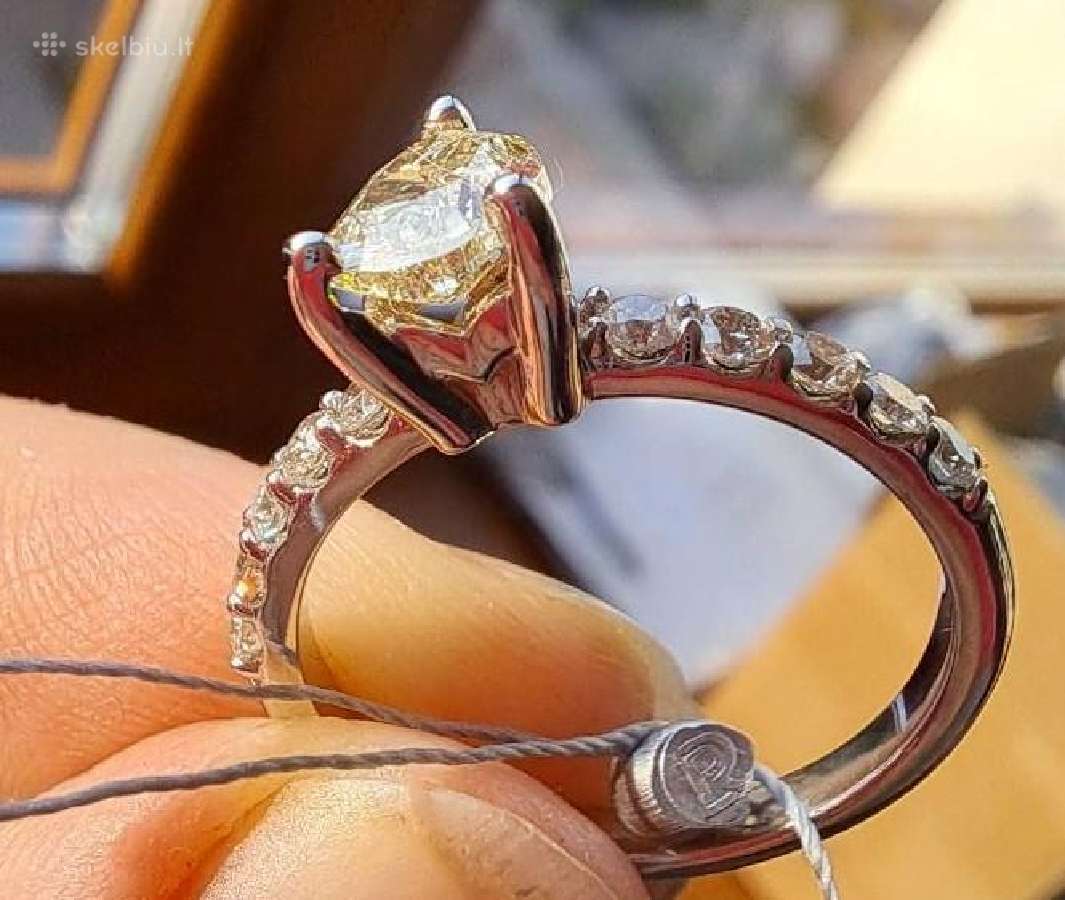 Aukso žiedas su deimantais (1,15ct) - nuotraukos Nr. 12
