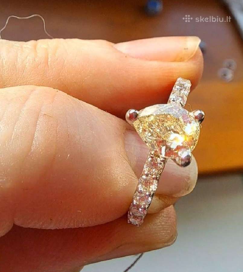 Aukso žiedas su deimantais (1,15ct) - nuotraukos Nr. 13