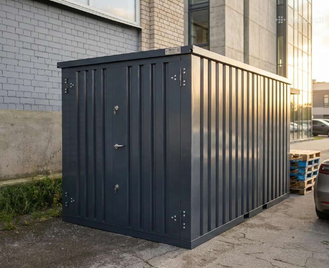 Surenkamas sandėliavimo konteineris 4x2 Ral 7016 - nuotraukos Nr. 2